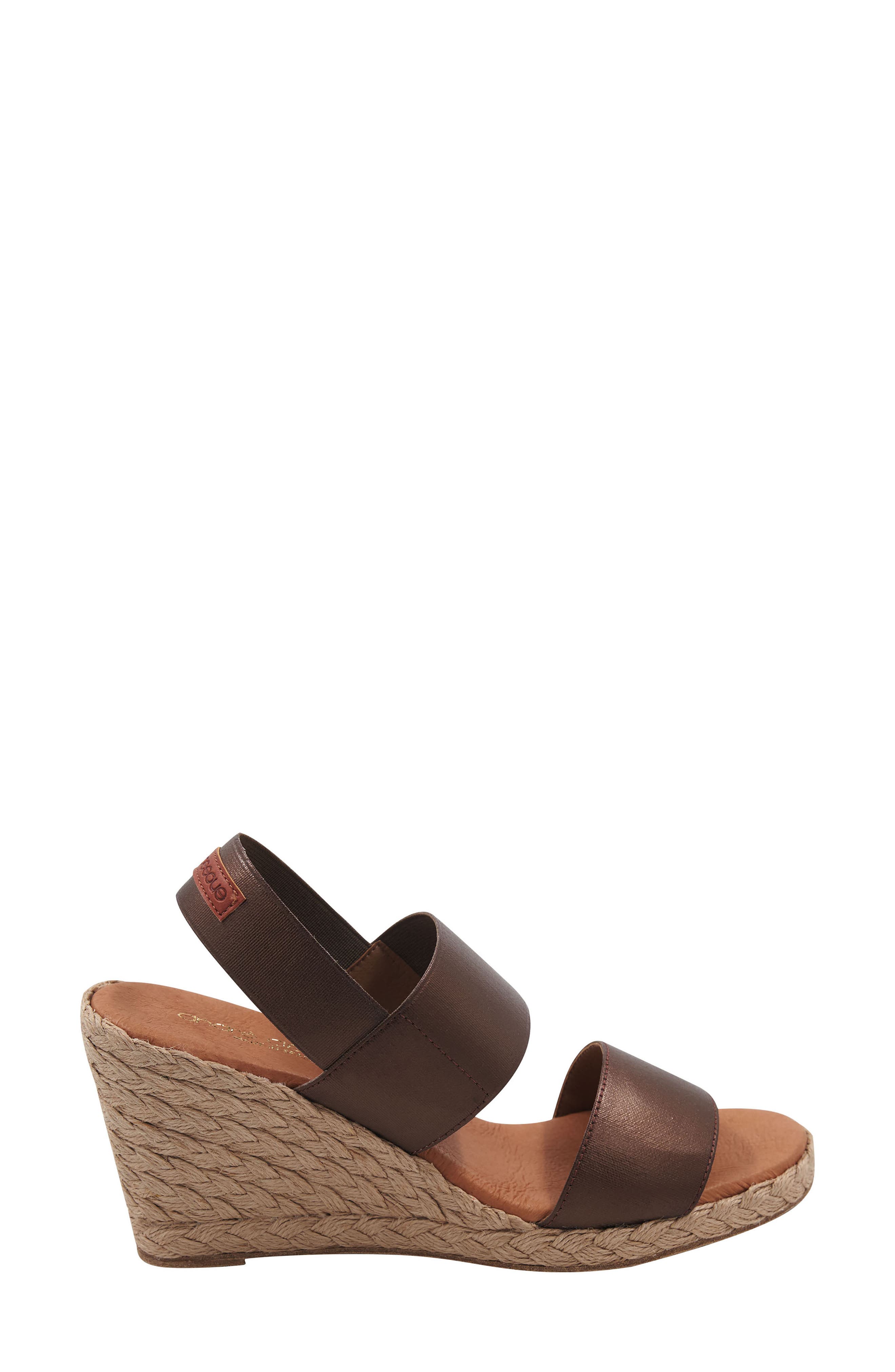 André Assous Allison Espadrille Wedge Sandal, Alternate, color, Bronze