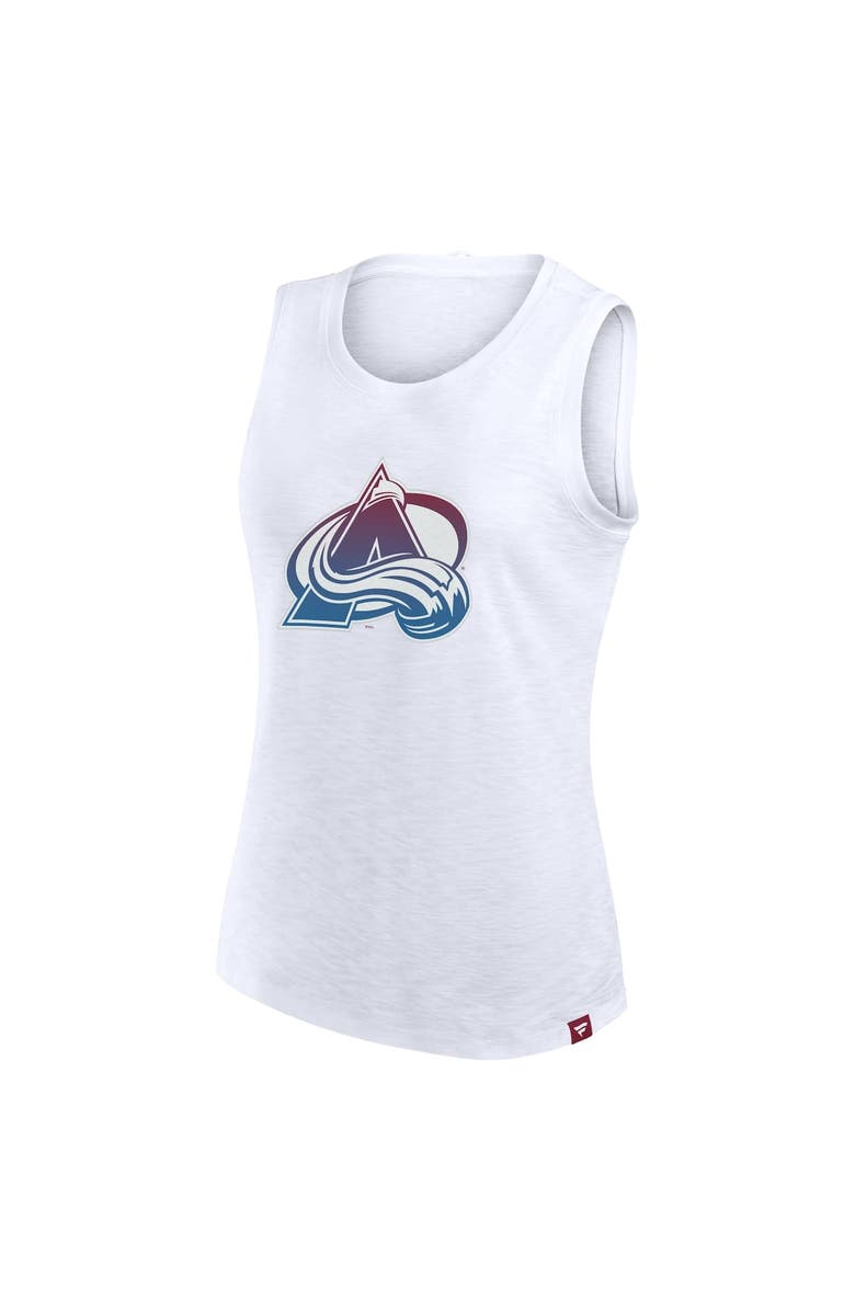 FANATICS Women's Fanatics White Colorado Avalanche Slub Tank Top, Alternate, color, White