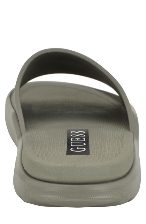 Guess Metzer Slide Sandal In Sage Multi