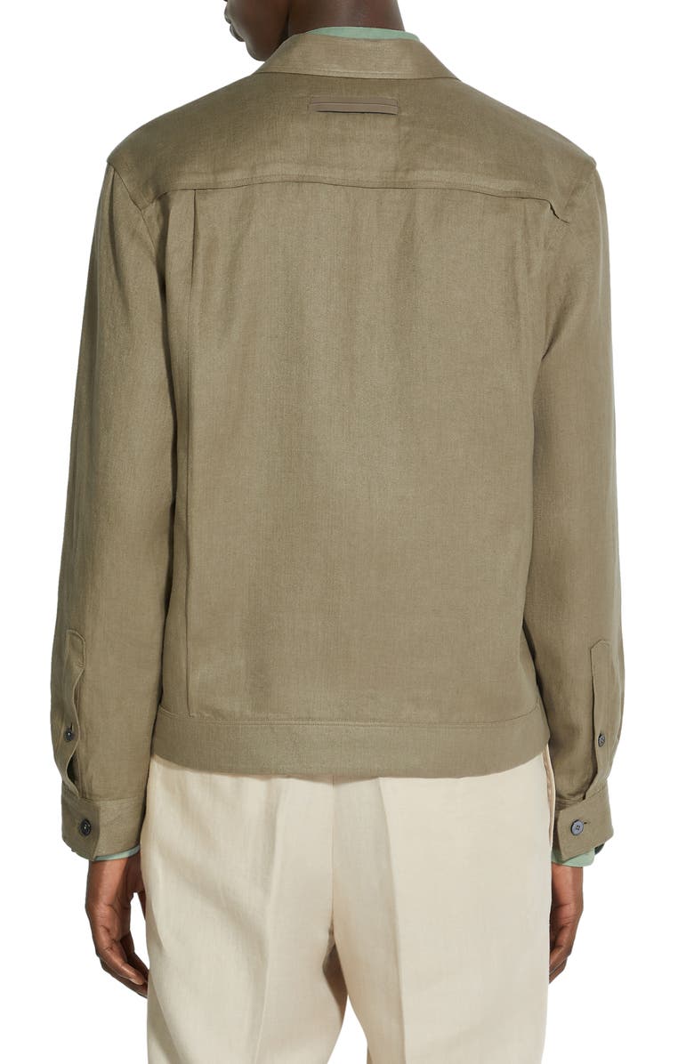 ZEGNA Oasi Linen Twill Overshirt, Alternate, color, 