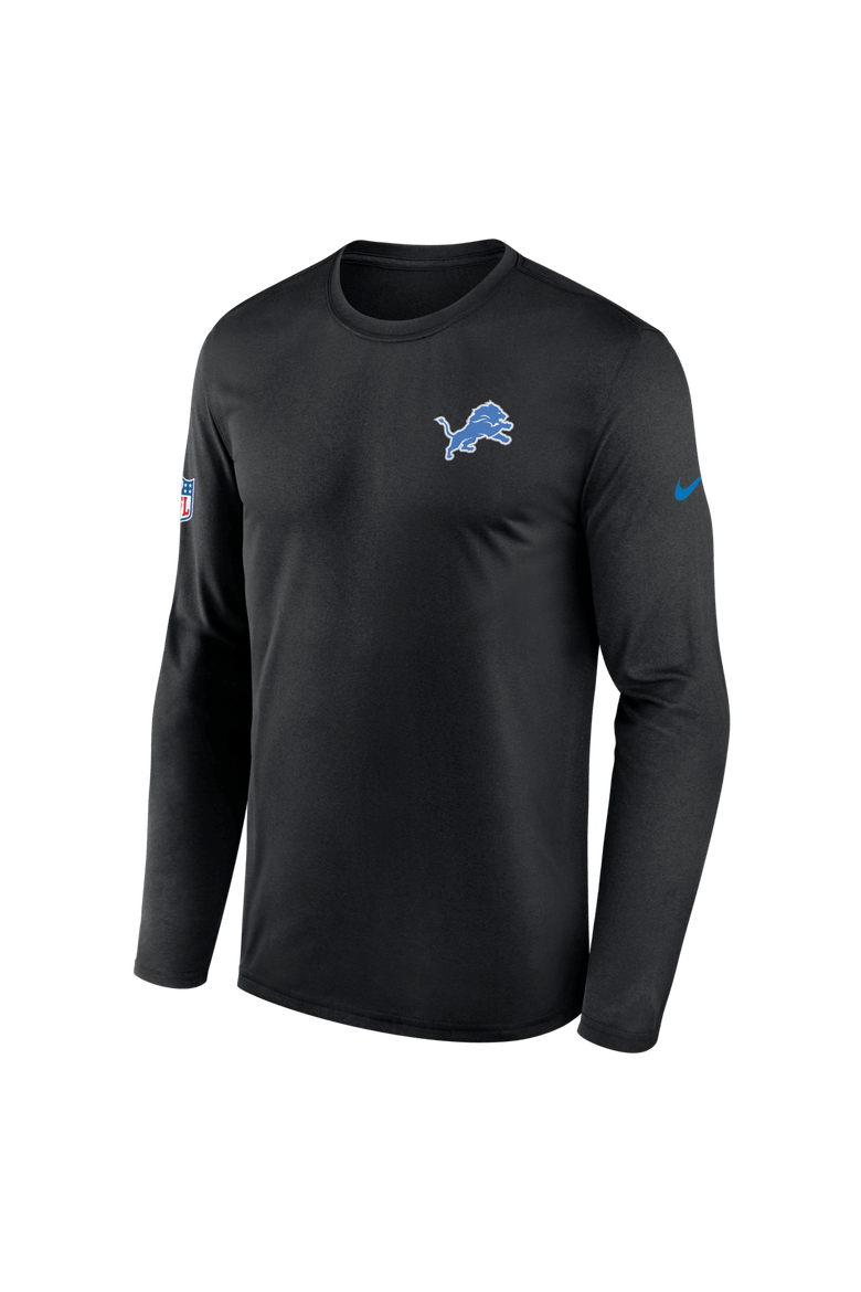 Men's Nike Black Detroit Lions Sideline Small Logo Legend Dri-FIT Long Sleeve T-Shirt, Alternate, color, Black