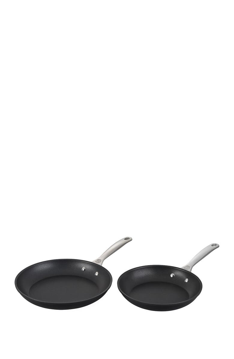 Le Creuset Set of 2 Toughened Nonstick PRO Fry Pans, Main, color, Black