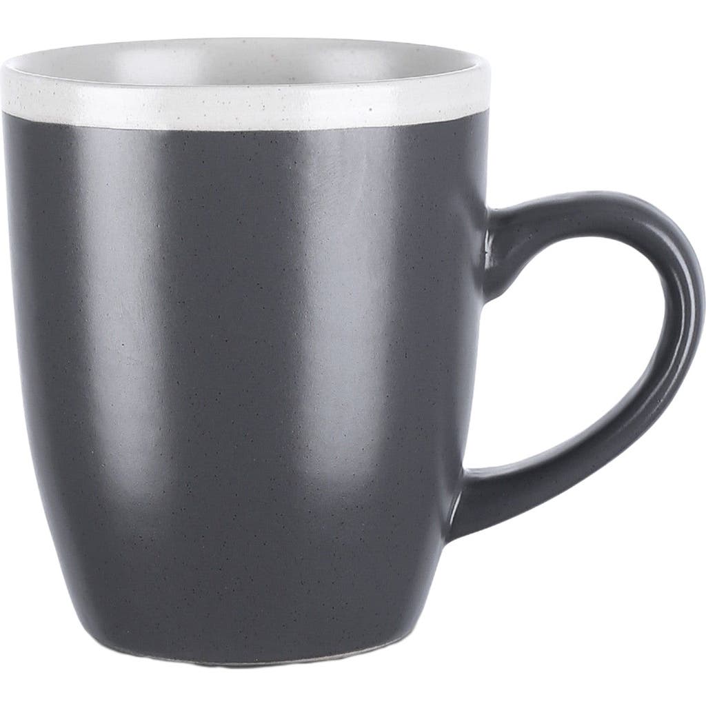 Stone Lain Serenity Stoneware 4-piece Mug Set In Gray