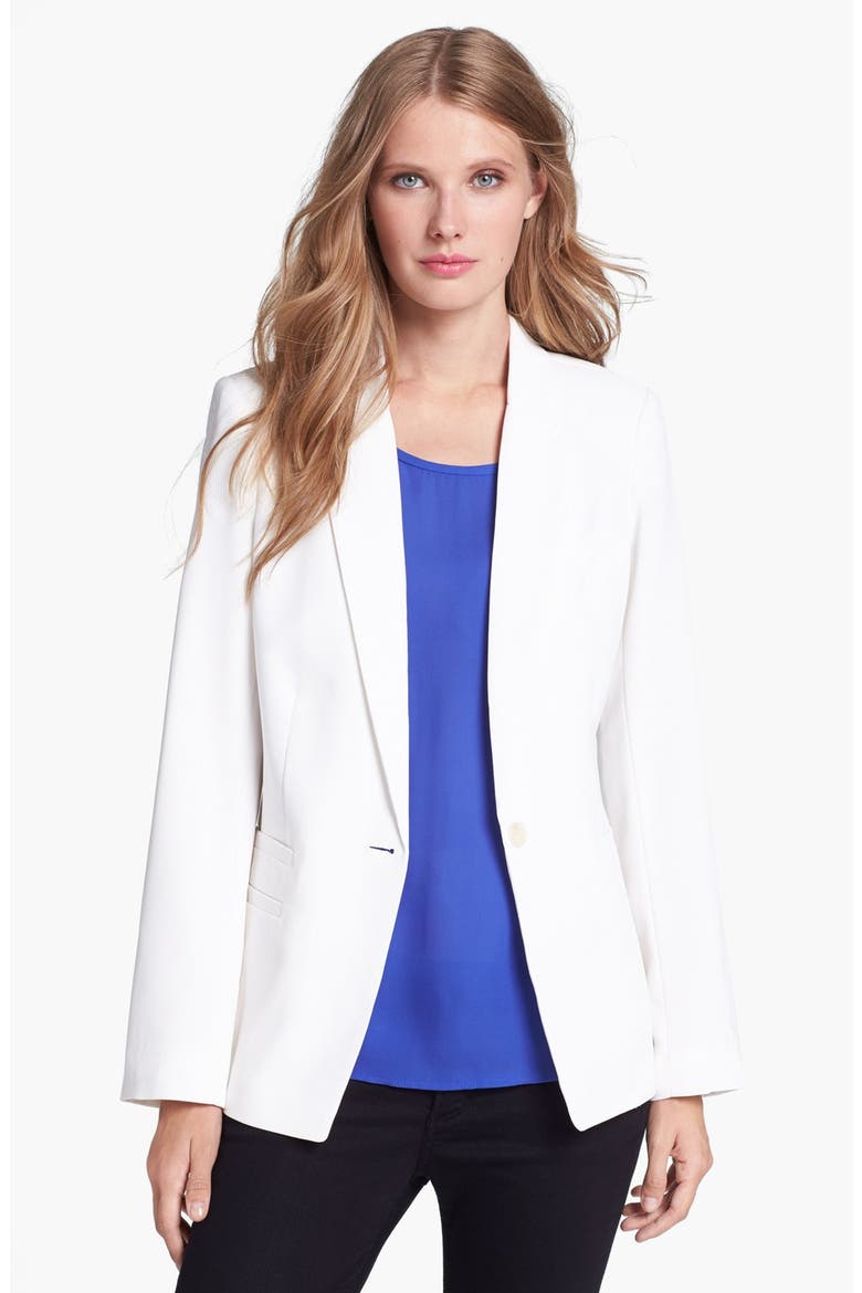 'Mehira B.' Crepe Blazer, Main, color, WINTER WHITE