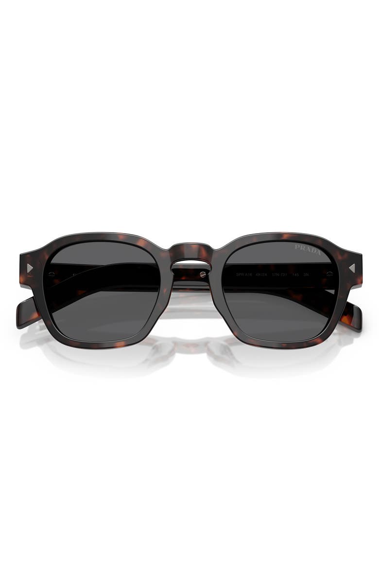Prada 49mm Round Phantos Sunglasses, Alternate, color, Dark Grey