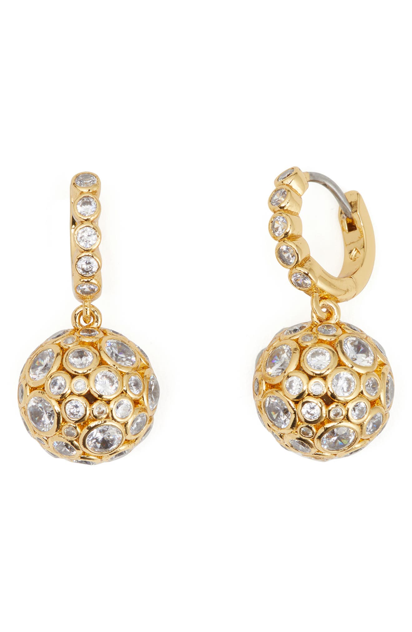 Kate Spade New York cubic zirconia sphere huggie hoop earrings
