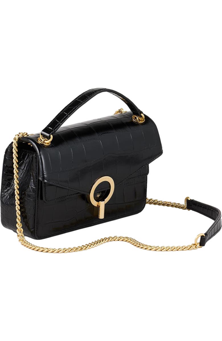 SANDRO Mock croc leather Yza bag, Alternate, color,