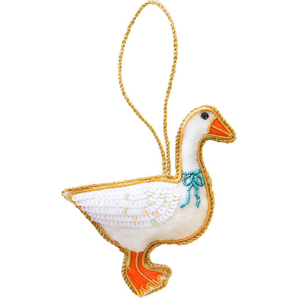 Daydream Society Goose Christmas Ornament In Multi