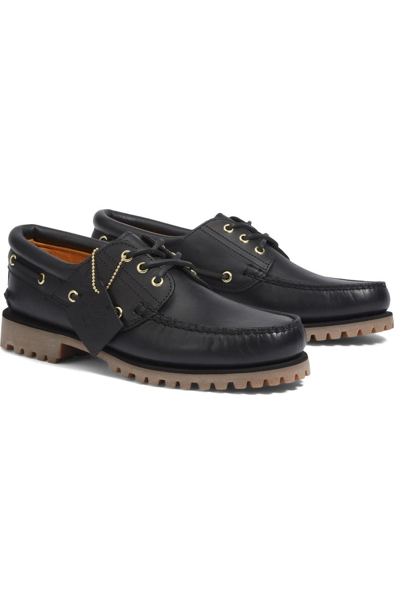 Timberland Authentic Boat Shoe, Alternate, color, Black Full Grain