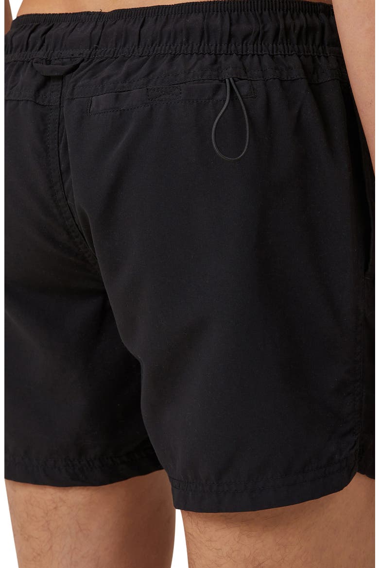 Stretch Swim Trunks, Alternate, color, BLACK