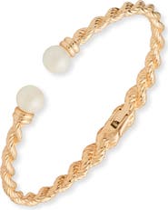 Lauren Ralph Lauren Rope Imitation Pearl Cuff Bracelet