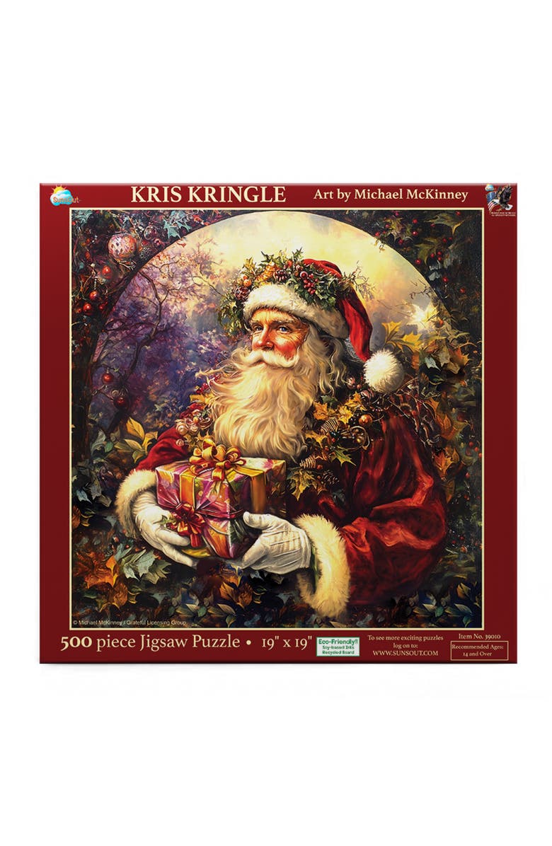 Sunsout Kris Kringle 500 piece Jigsaw Puzzle for Adults, Alternate, color, Multicolor