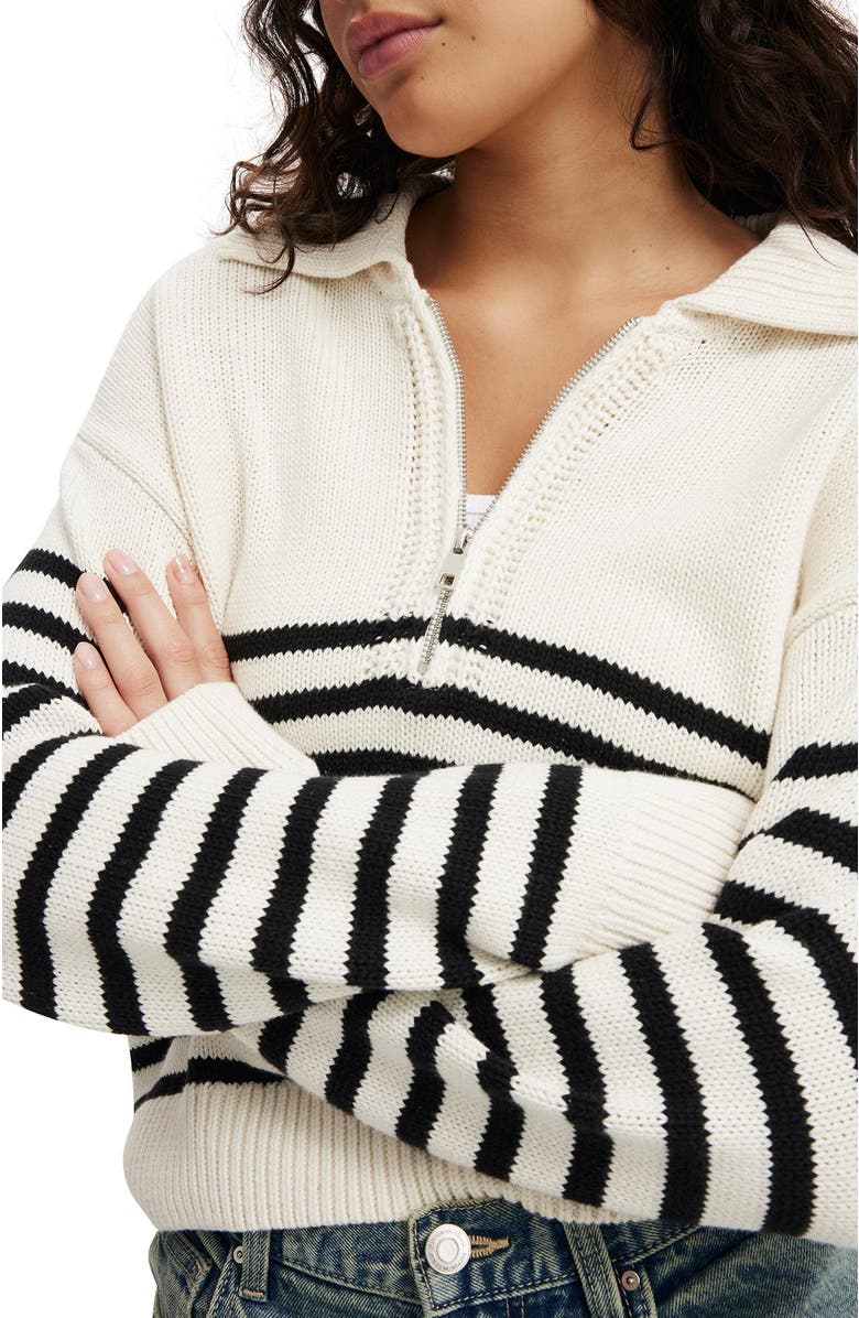 Cotton On Cotton Half Zip Collar Pullover, Alternate, color,