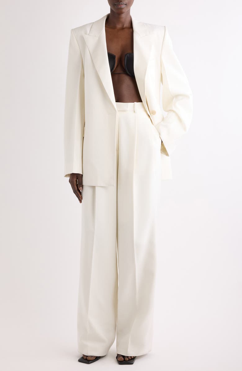 Givenchy Double Breasted Wool & Mohair Cady Jacket, Alternate, color, White