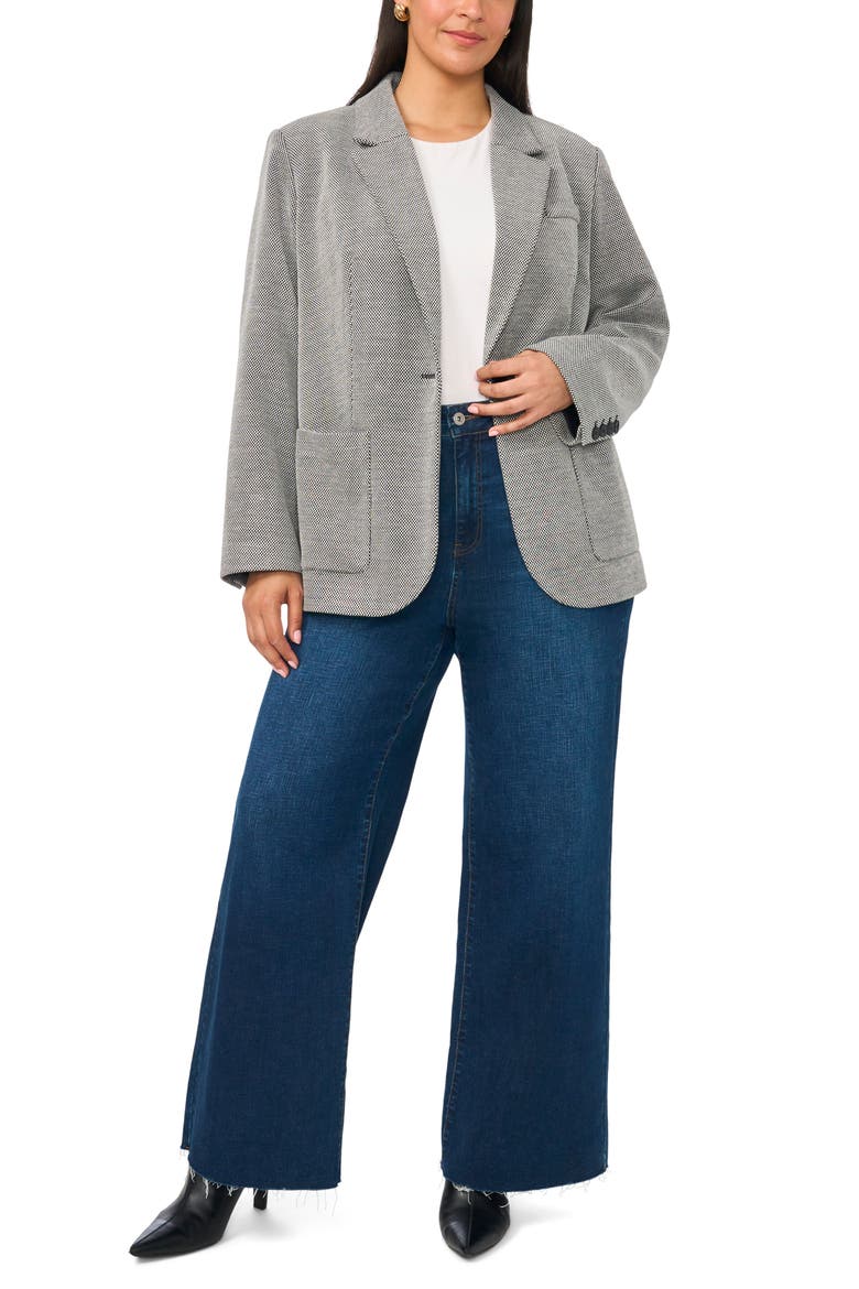 One-Button Blazer, Alternate, color, RICH BLACK