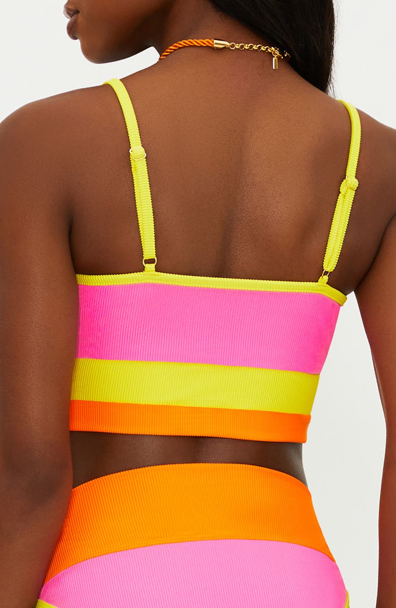 Beach Riot Eva Colorblock Bikini Top, Alternate, color, Soleil Col