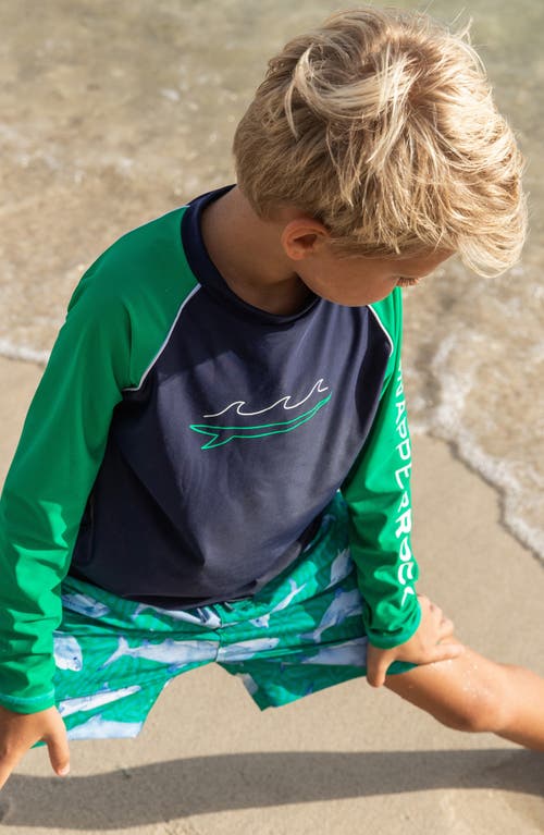Snapper Rock Kids' Wave Long Sleeve Rashguard In Blue