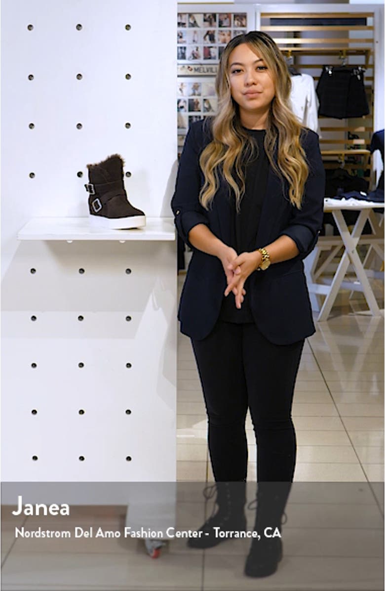 Wells Faux Fur Trim High Top Sneaker, sales video thumbnail