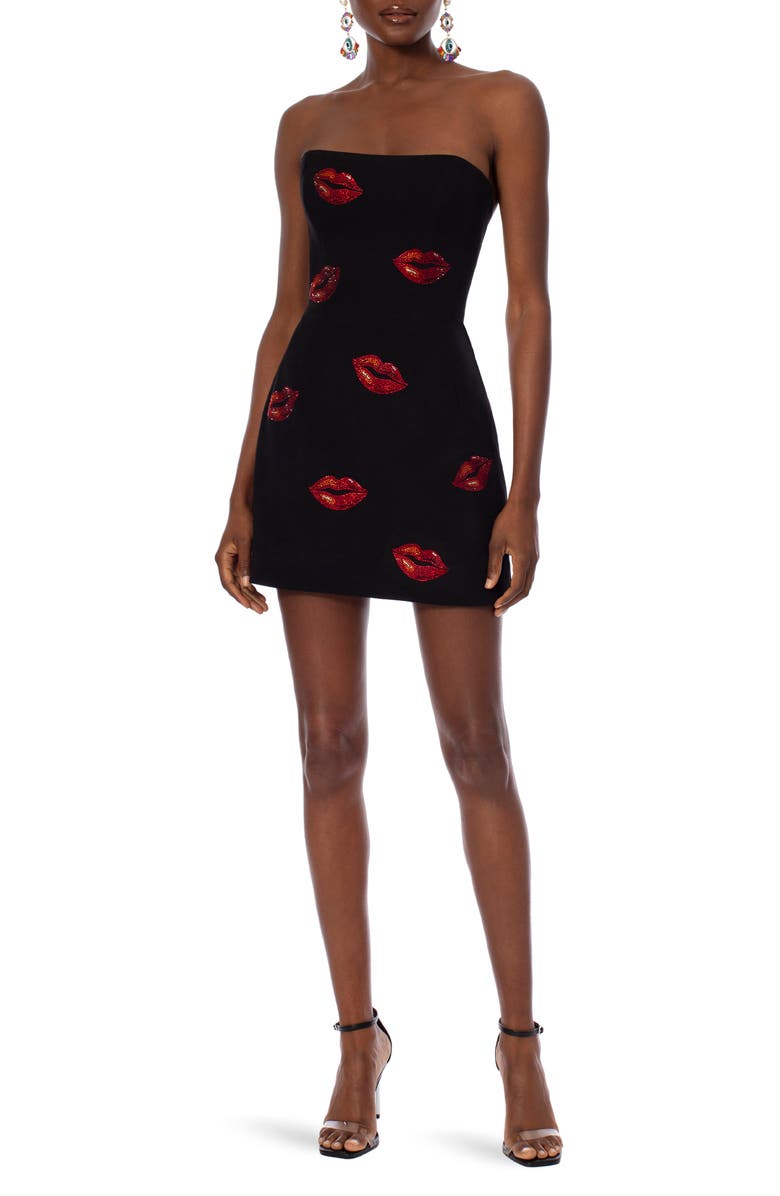 HELSI Robin Crystal Kisses Strapless Minidress, Main, color, 