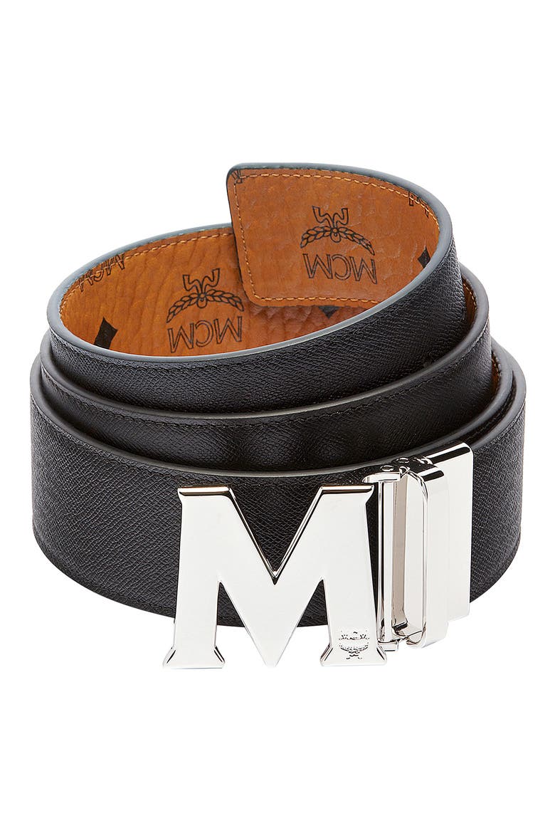 Claus M Reversible Belt 1.75" in Visetos, Alternate, color, COGNAC
