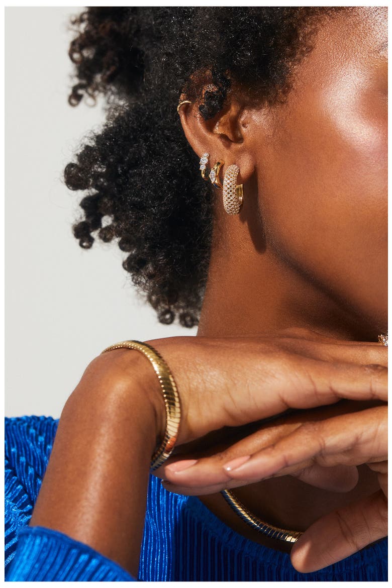 Cleo Set of 3 Hoop Earrings, Alternate, color, GOLD