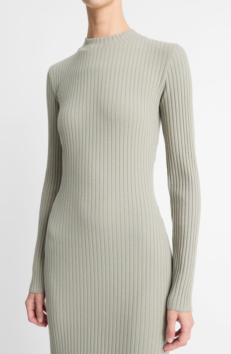 Vince Long Sleeve Rib Maxi Dress, Alternate, color, Sage Mist