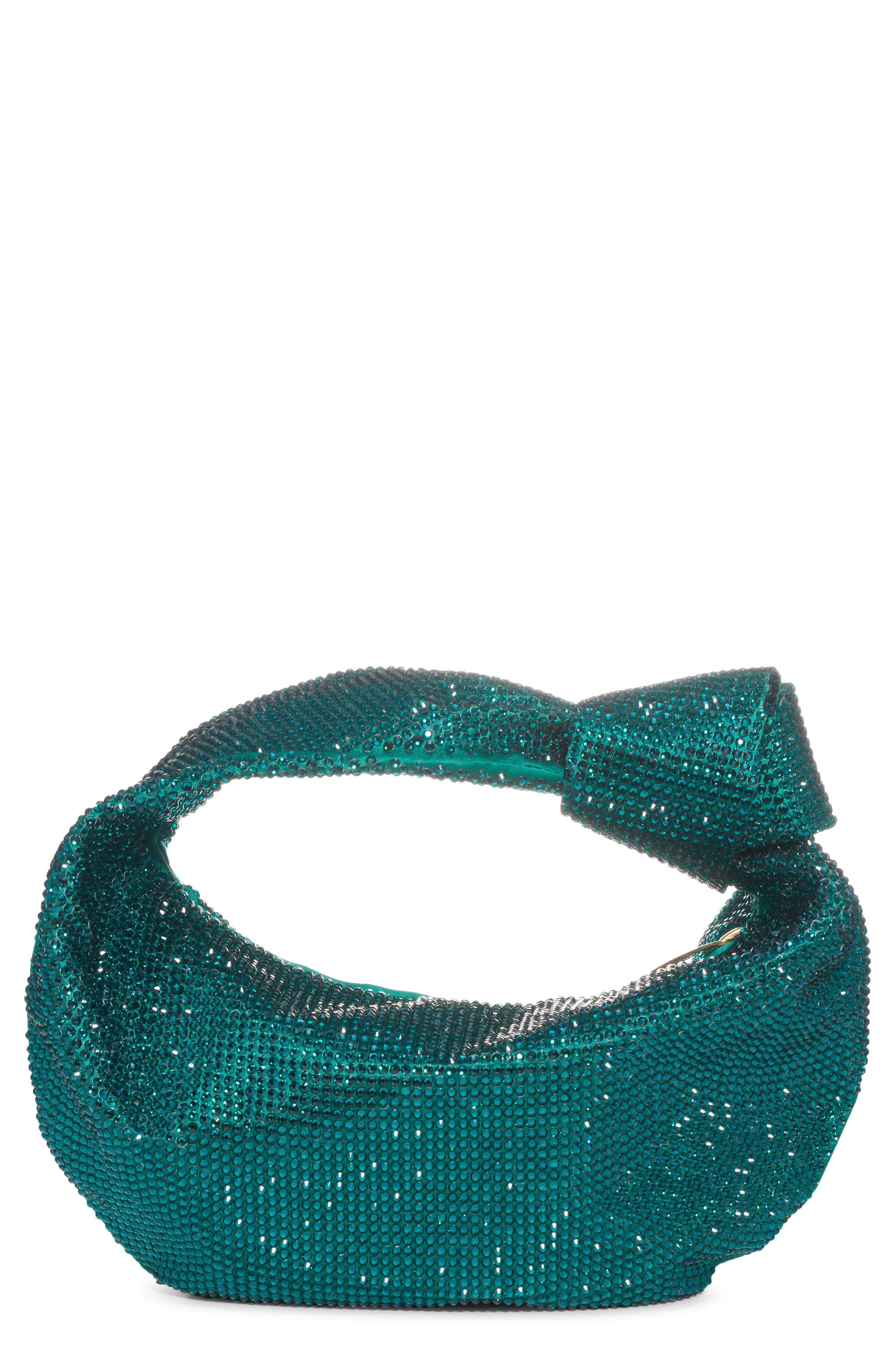 Bottega Veneta Mini Jodie Crystal Embellished Hobo Bag, Main, color, 