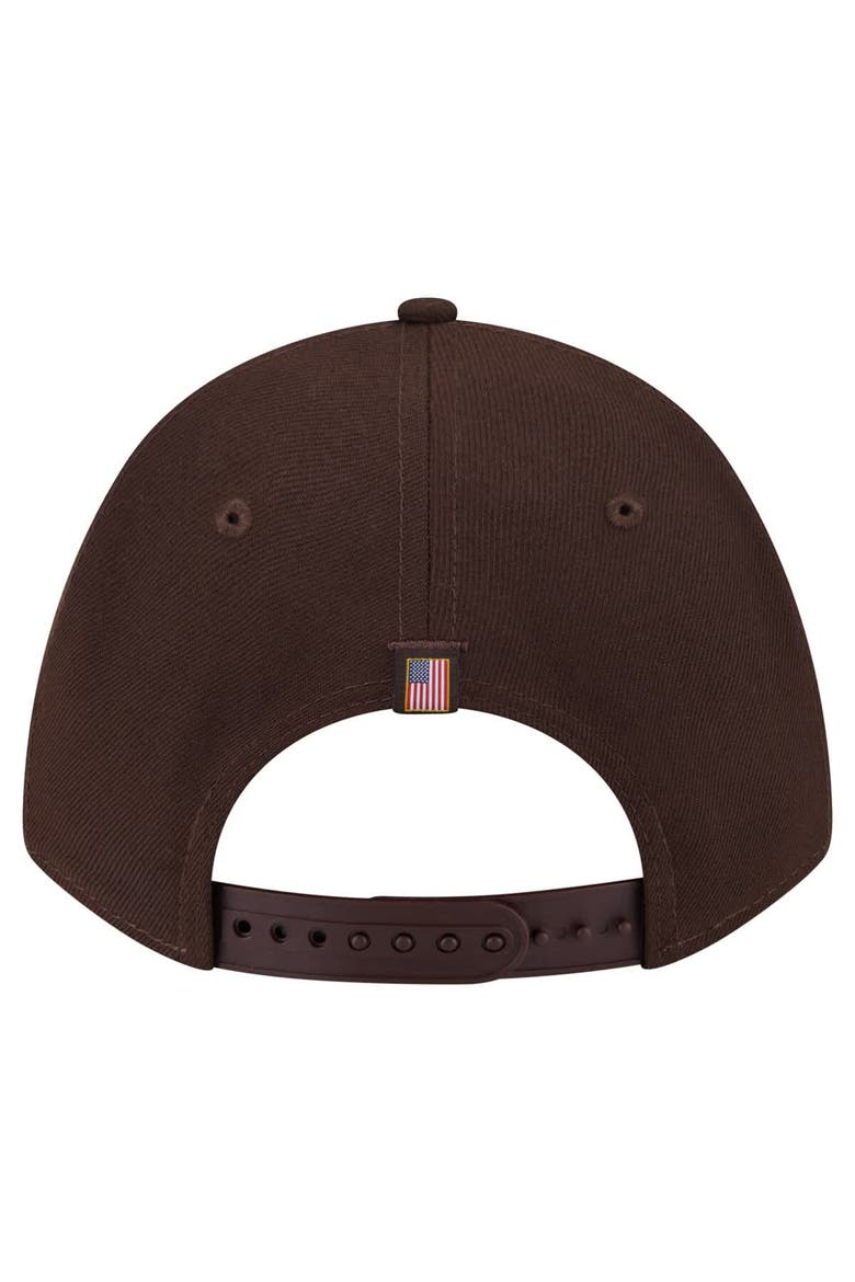 Men's New Era Brown San Diego Padres American Flag 9FORTY M-Crown A-Frame Adjustable Hat, Alternate, color, Brown