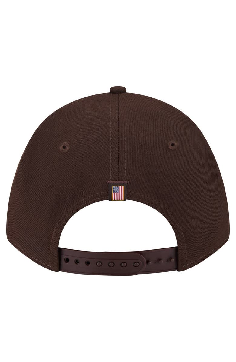 New Era Men's New Era Brown San Diego Padres American Flag 9FORTY M-Crown A-Frame Adjustable Hat, Alternate, color, Brown