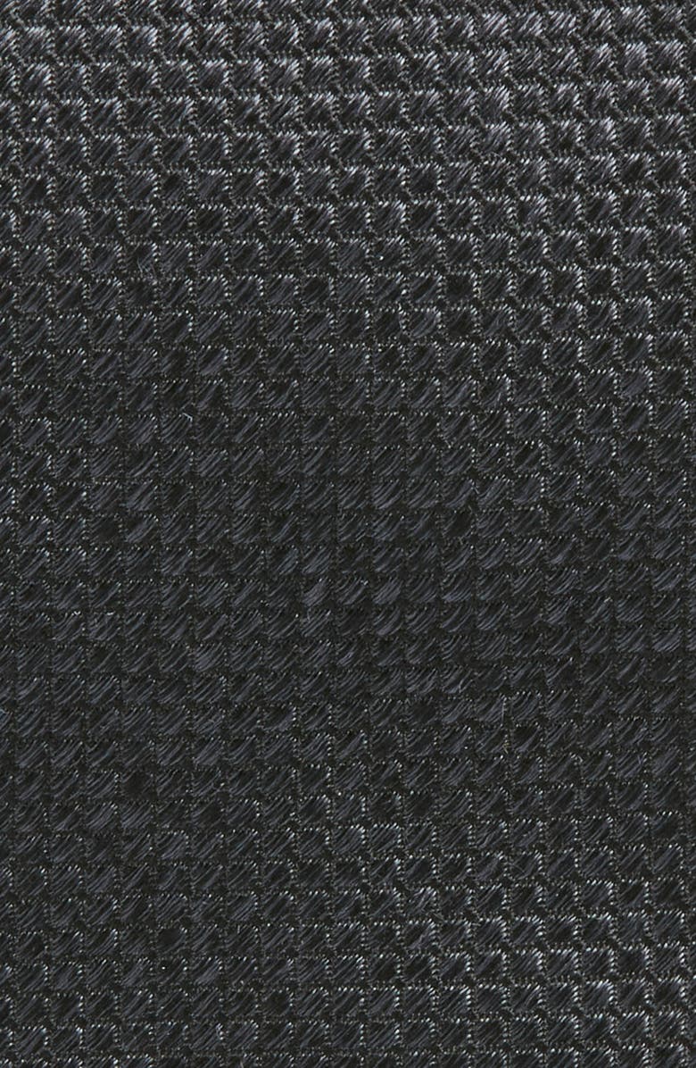 Nordstrom Solid Silk Tie, Alternate, color, Black