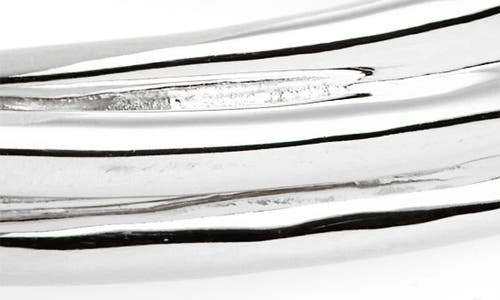 Completedworks Coil Hinged Bangle In Silver Plated