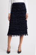 Elie Tahari The Tilda Fringe A-Line Skirt