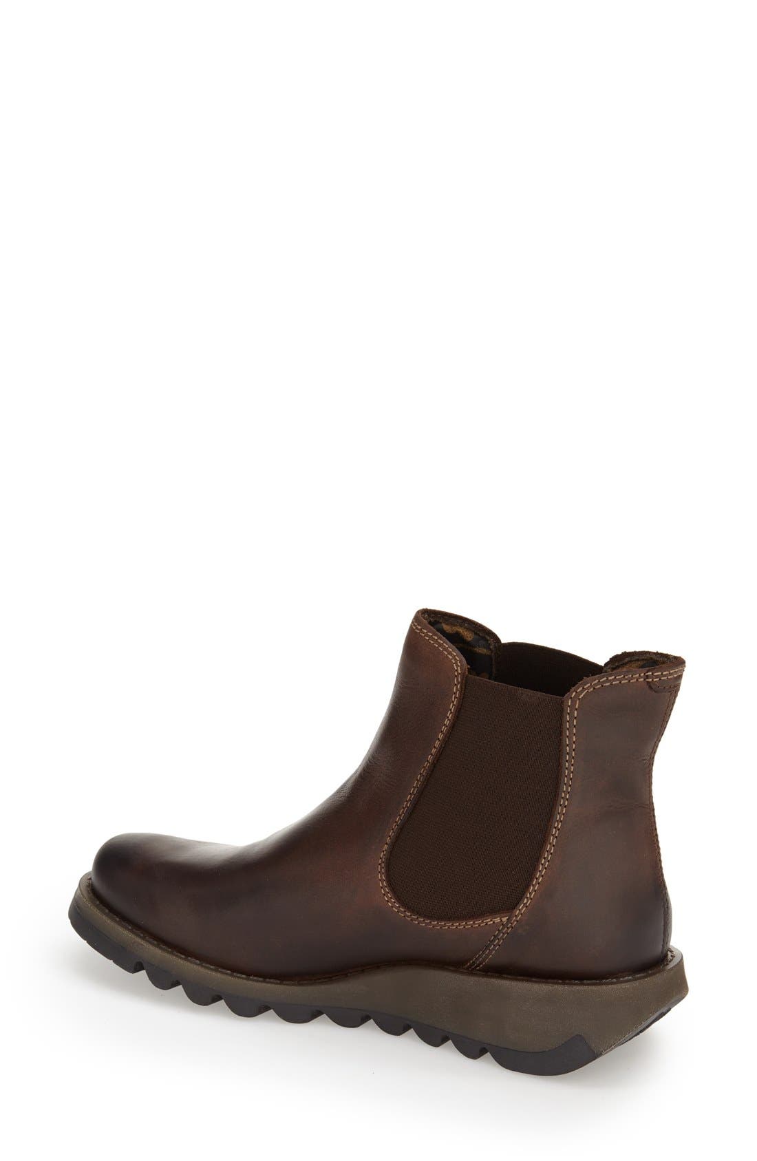 'Salv' Chelsea Boot, Alternate, color, DARK BROWN 001