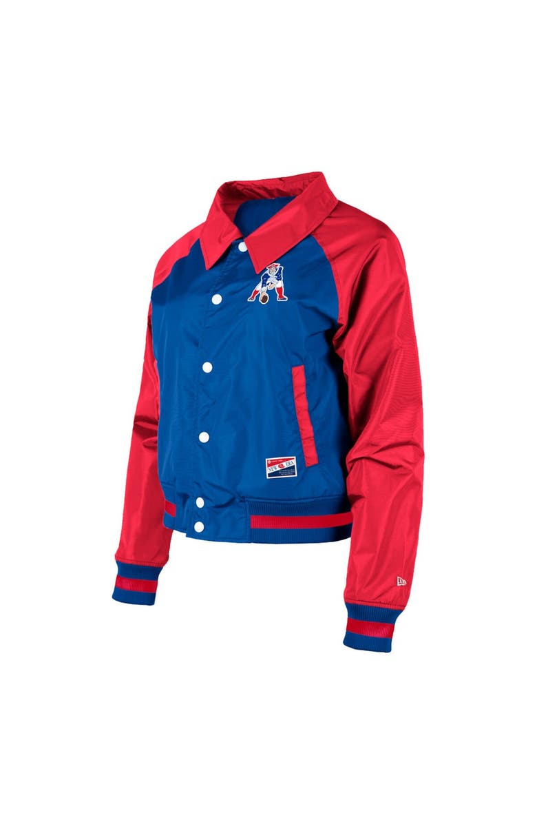 New Era Women's New Era Royal New England Patriots Coaches Raglan Full-Snap Jacket, Alternate, color, Navy