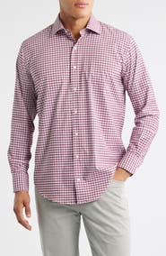 Peter Millar Fairbanks Ombré Check Performance Twill Button-Up Shirt