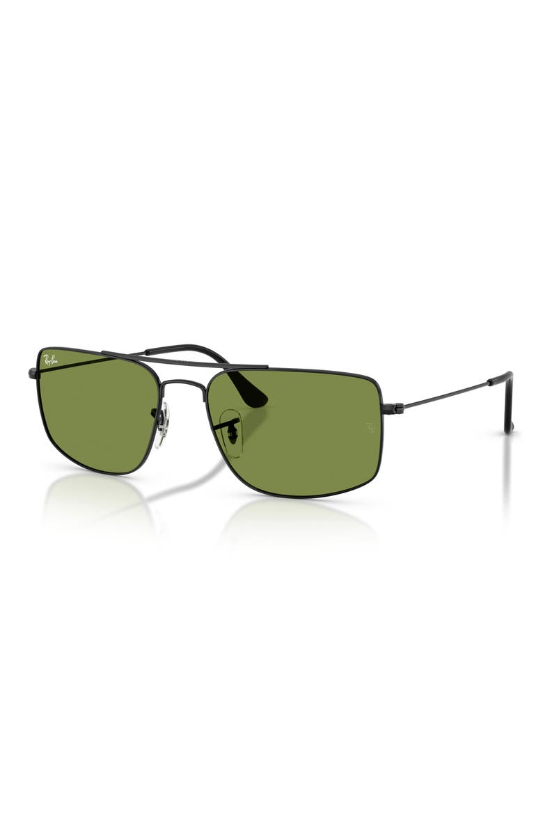 Explorer 3 59mm Square Sunglasses, Alternate, color, BLACK / GREEN