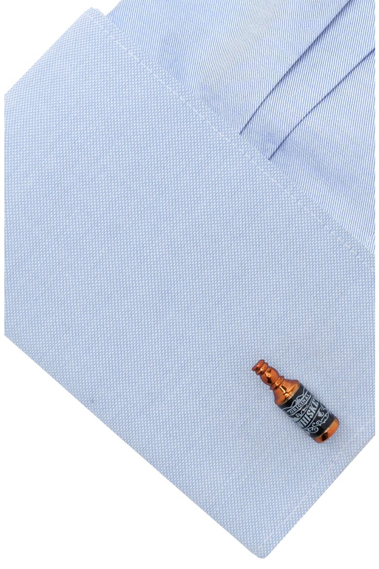 Whiskey Cuff Links, Alternate, color, BRONZE