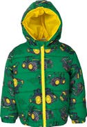 John Deere Quilted Hooded Puffer Jacket