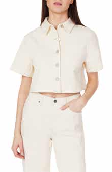 Habitual Crop Stretch Cotton Shacket