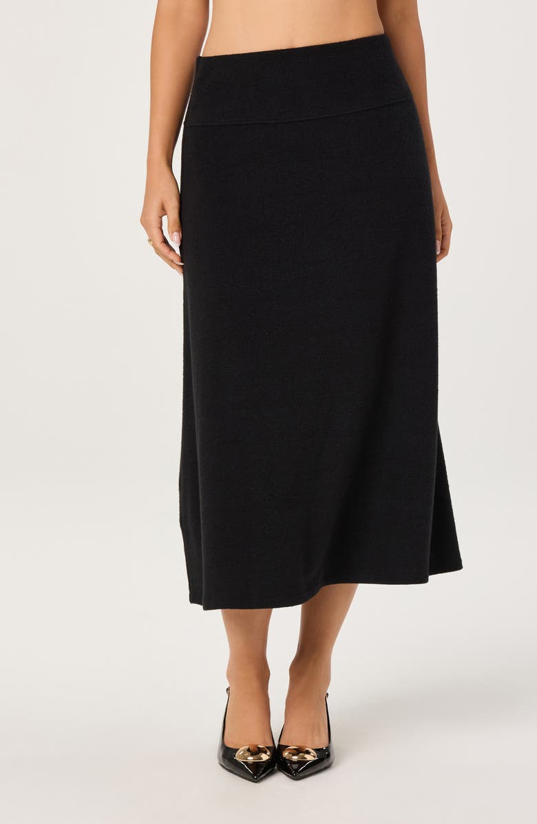 ASTR the Label Knit Midi Skirt, Main, color, Black
