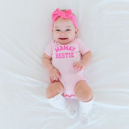 Sweet Wink Mama's Bestie Bubblegum Short Sleeve Bodysuit In Pink