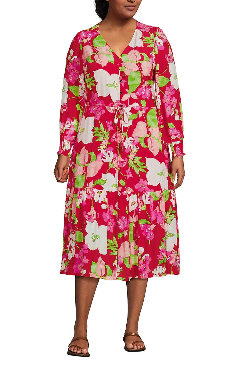 Lands' End Tugless High Waisted Swim Boy Shorts, Main, color, 