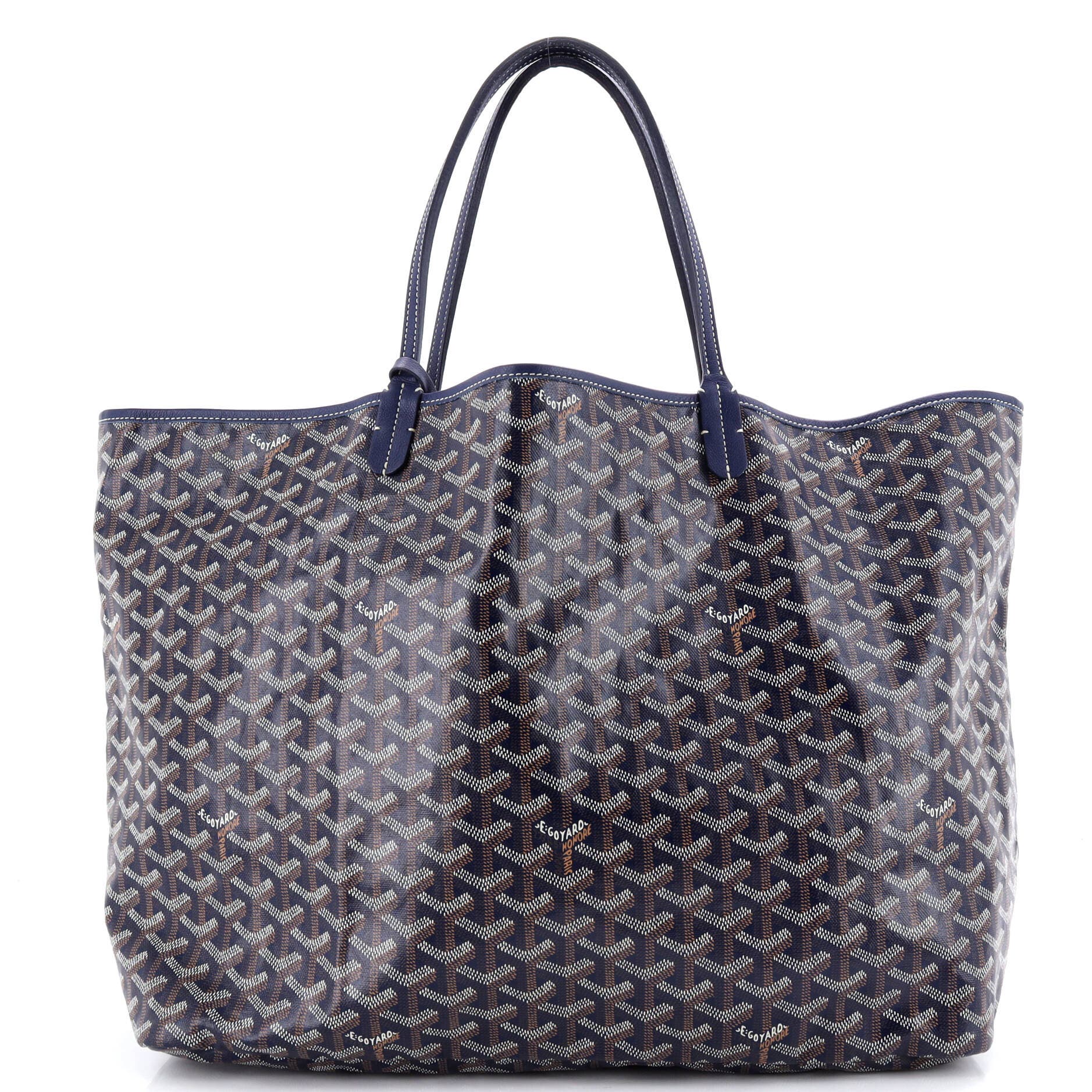 Pre-Owned Goyard Saint Louis Tote Coated Canvas GM, Alternate, color, Blue