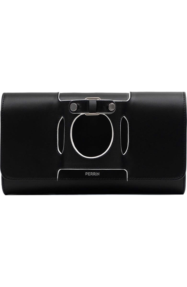 PERRIN PARIS Le Rond Clutch, Main, color, Black / White