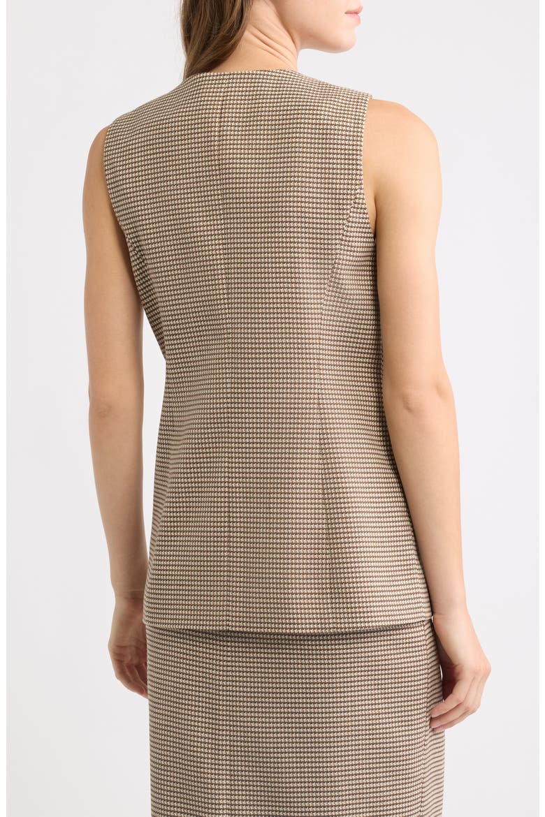 Houndstooth Five-Button Vest, Alternate, color, NATURAL CLAY MULTI