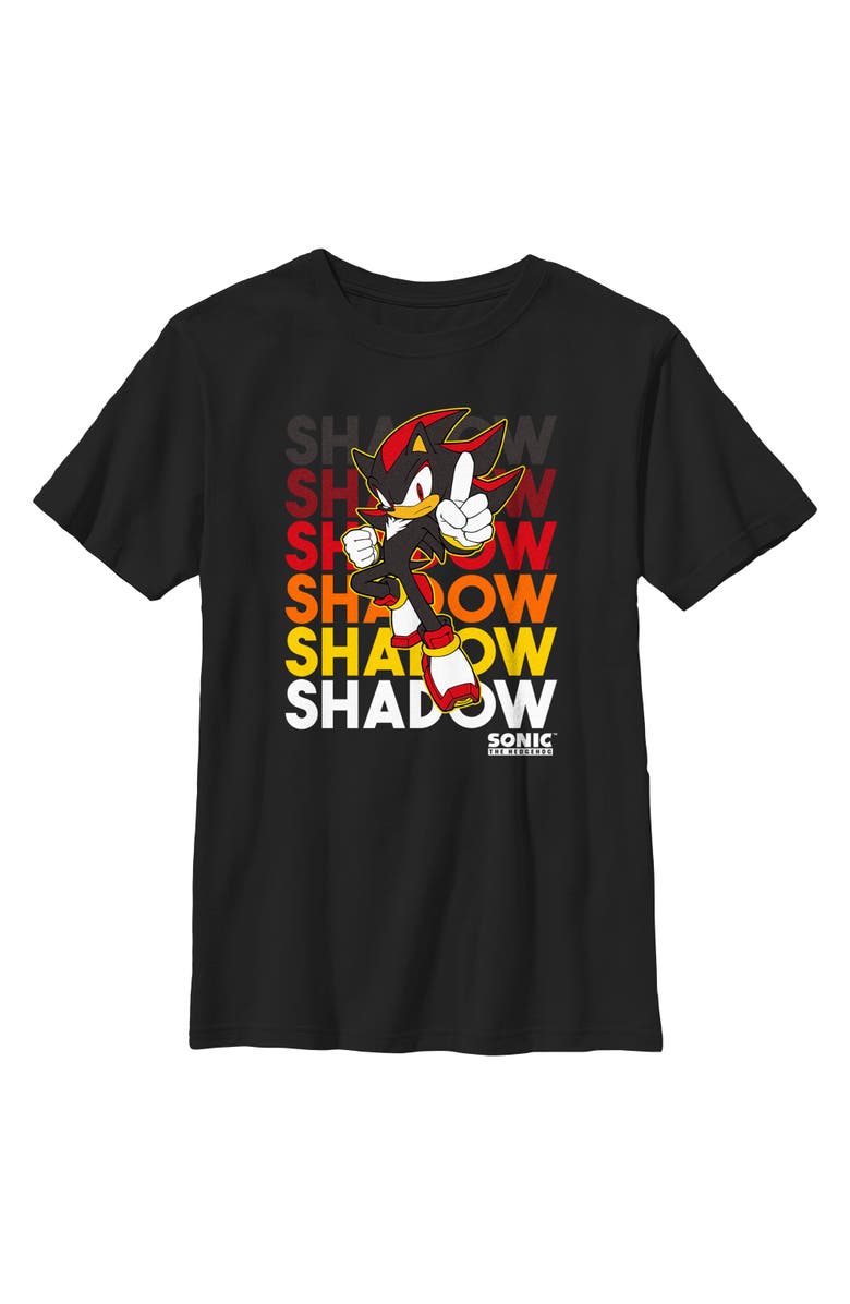 Sonic the Hedgehog Boy's Sonic the Hedgehog Shadow Stack  Graphic T-Shirt, Main, color, Black