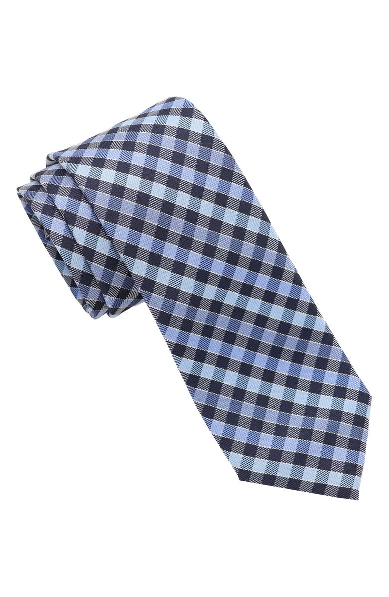 Ben Sherman Check Tie, Main, color, Navy Blue