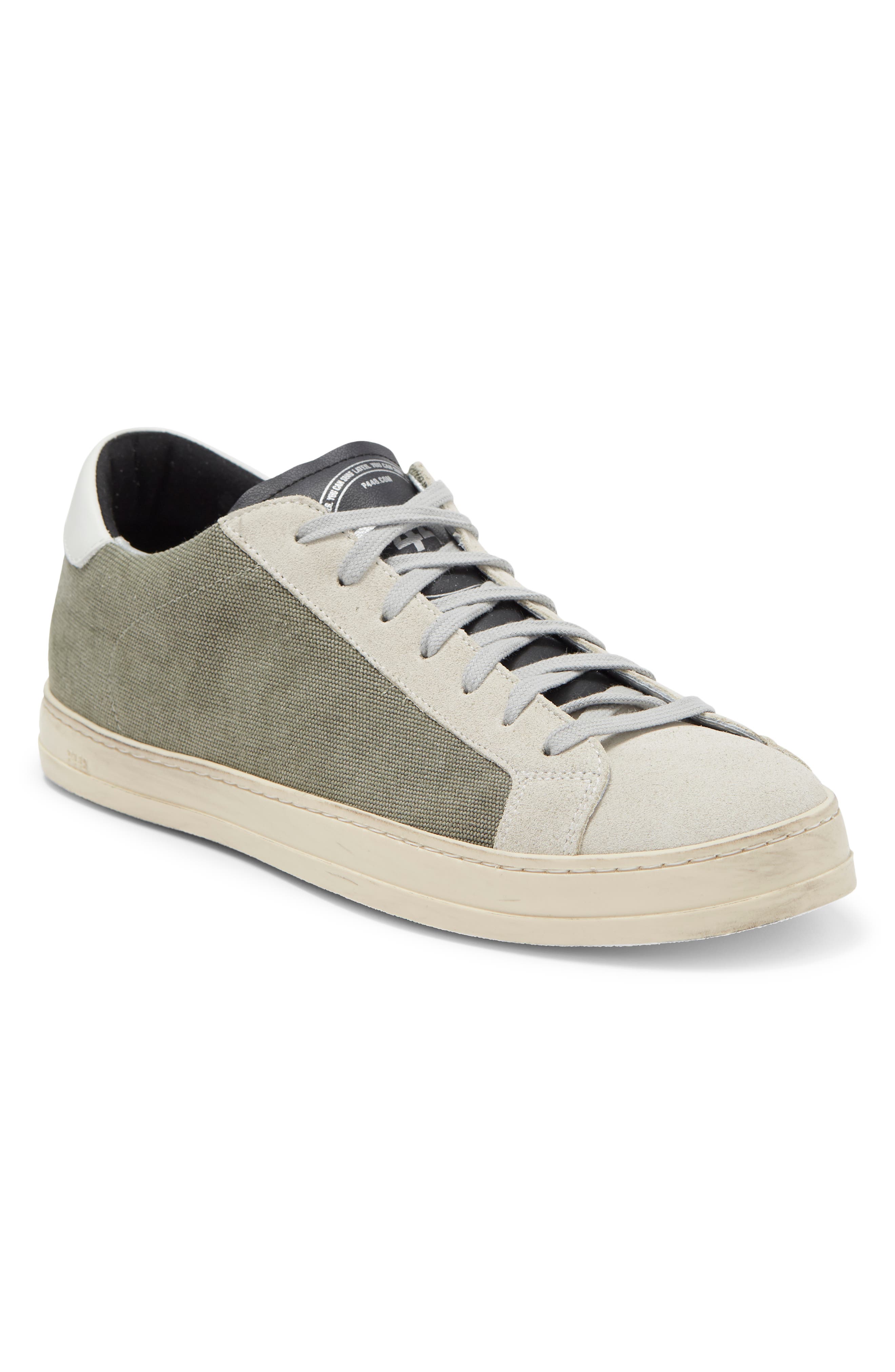 P448 John Leather Low Top Sneaker, Main, color, 