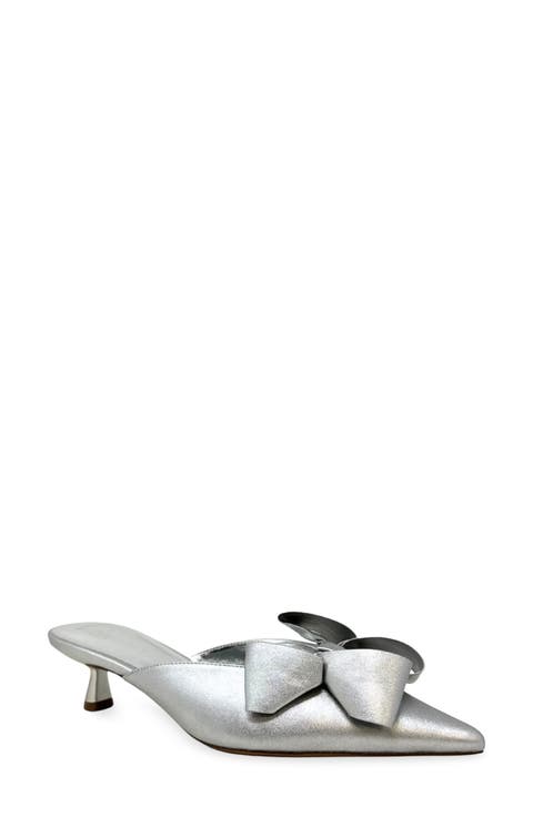 Nell Pointed Toe Kitten Heel Mule (Women)