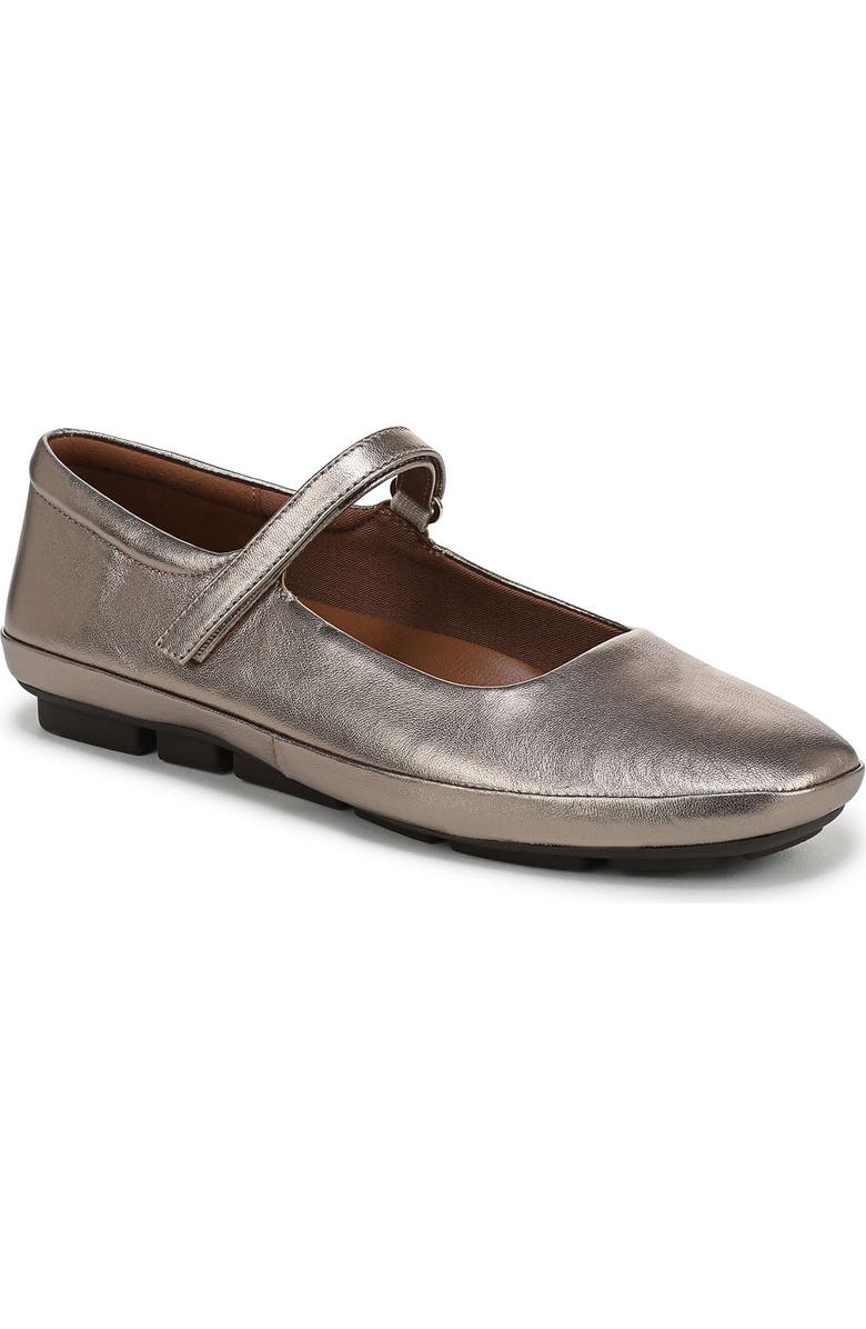Naturalizer Behold Mary Jane Flat, Main, color, Warm Silver
